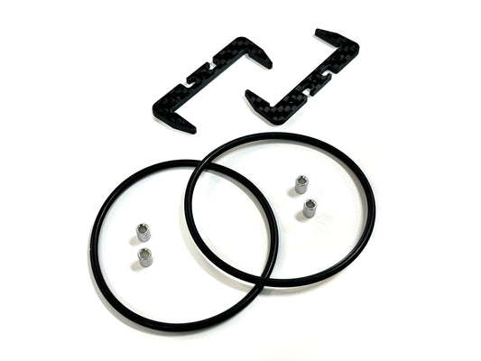 B7 - Carbon Fibre O-Ring Battery Mount Set